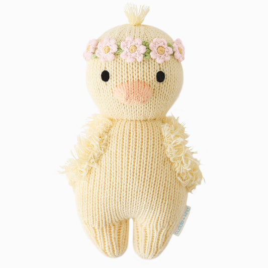 cuddle+kind - Baby Animal Collection - Baby Duckling Floral Crown Blush