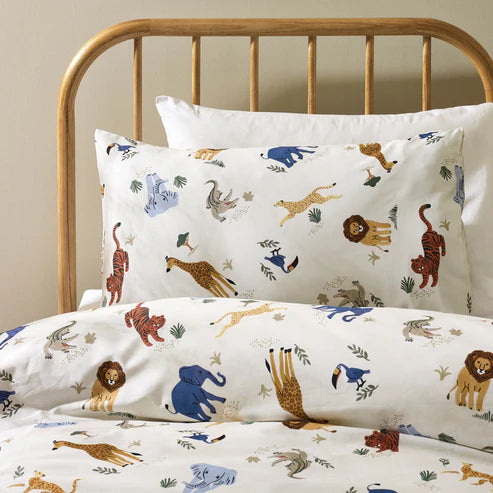 Kabode - Organic Single Bed Bedding Set - Safari