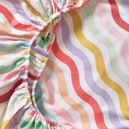 Kabode - Organic Cot Fitted Sheet - Happy Days