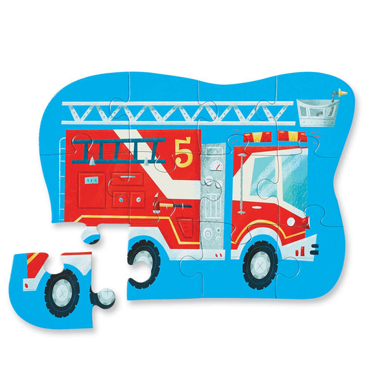 Crocodile Creek - 12 piece Mini FSC Kids Puzzle Fire Truck