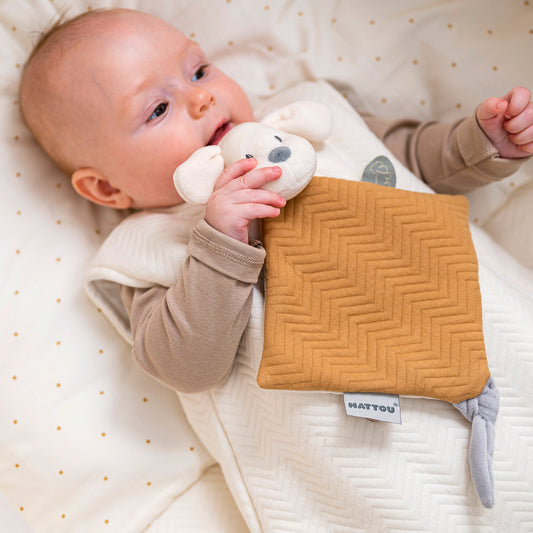 Nattou - Mini Doudou – Charlie Jacquard - Caramel