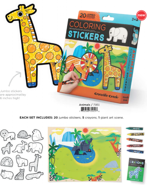 Crocodile Creek - Animal Colouring Stickers Colour & Decorate