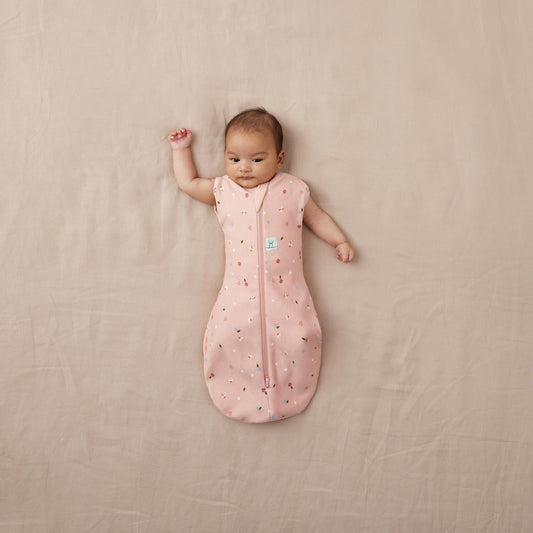 ergoPouch - Organic All Year Cocoon Swaddle Sleeping Bag - Daisy 1.0 TOG