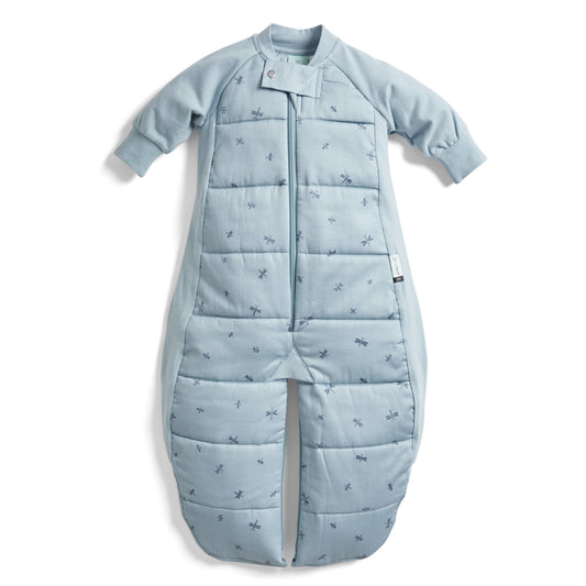 ergoPouch - Organic Winter Long Sleeved 2 in 1 Sleeping Suit Bag - Dragonflies 3.5 TOG