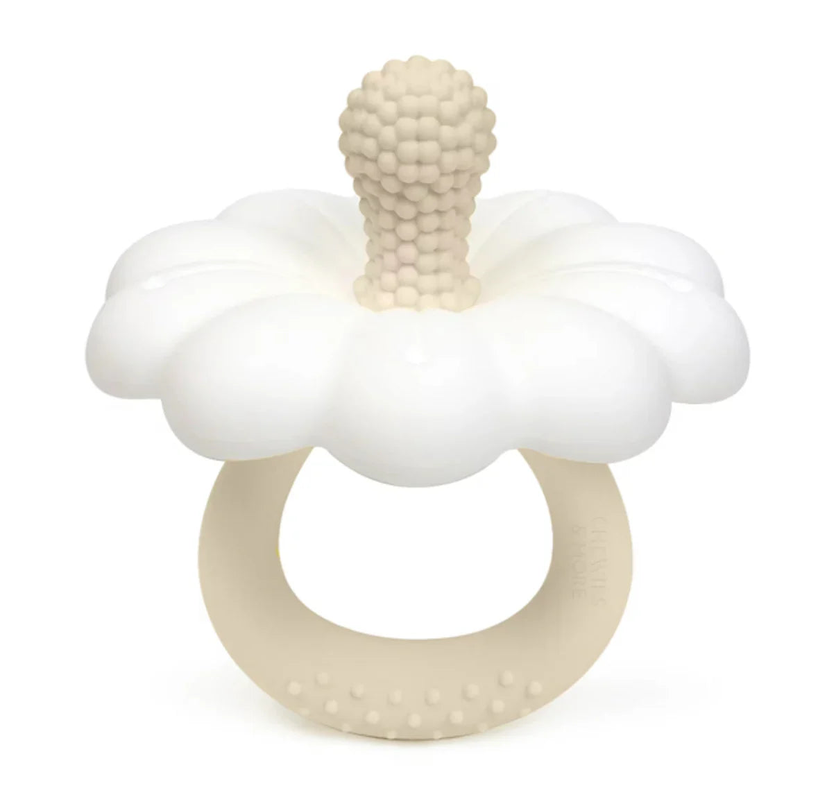 Chewies&more - Silicone Teething Toy - Daisy - Beige/White
