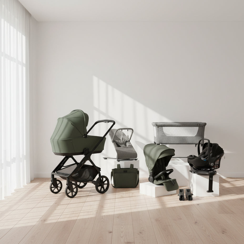 Jane Keep 3in1 + Sleep Carrycot + Kombibaby Car Seat + Nursery Bundle
