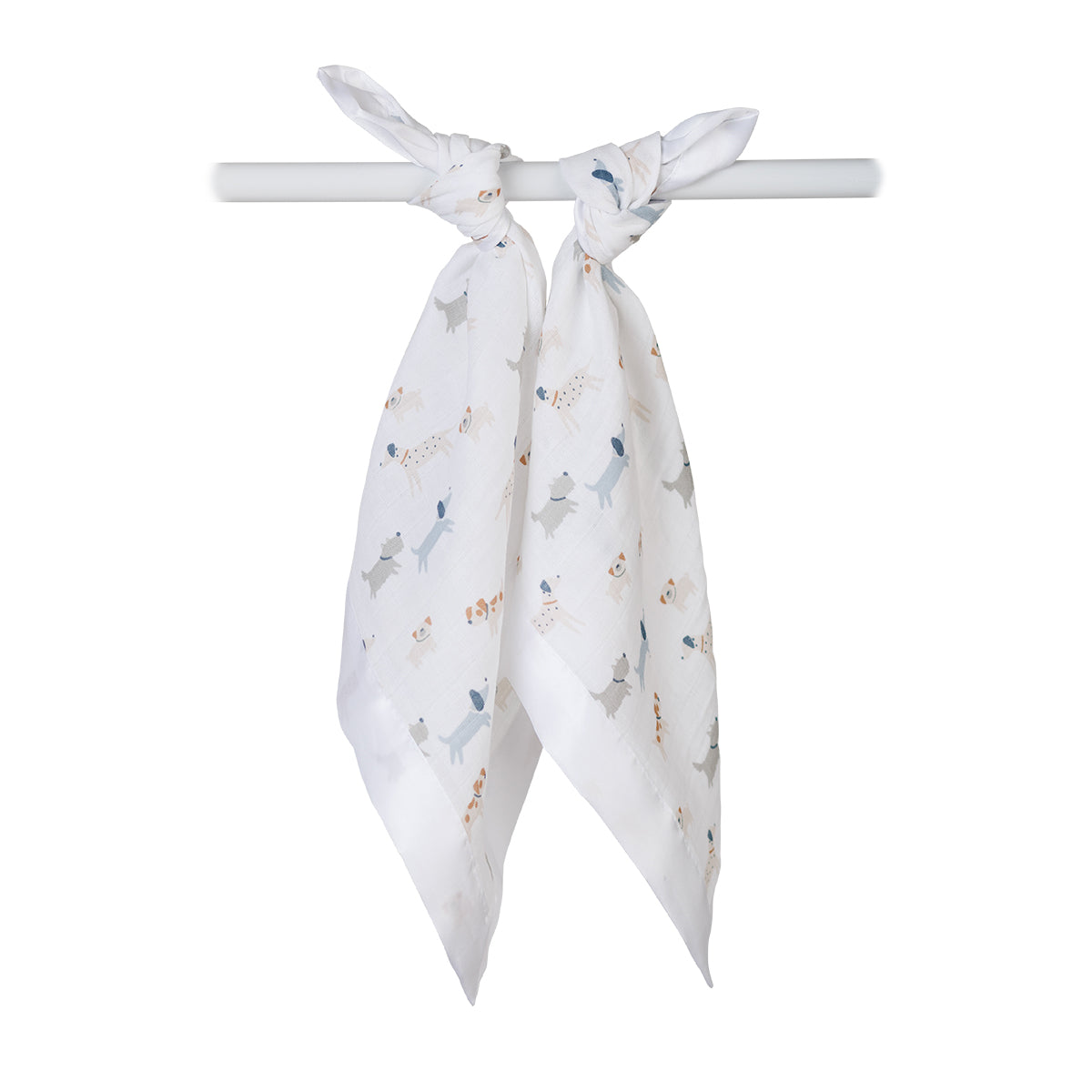 Lulujo - 2 Pack Muslin Security Comforter Blanket - Puppy Dog