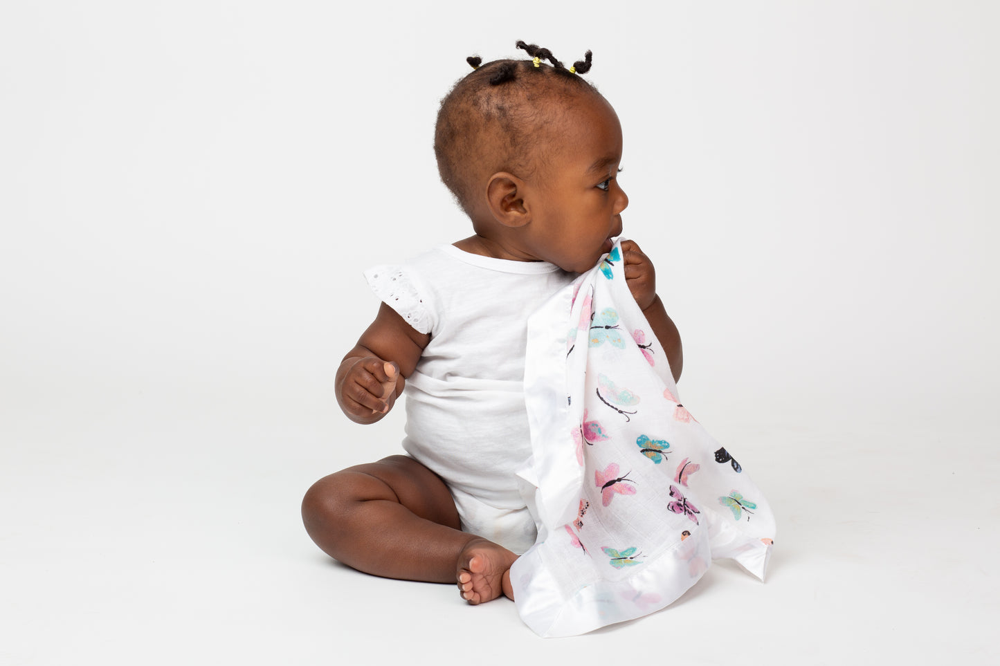 Lulujo - 2 Pack Muslin Security Comforter Blanket - Butterflies