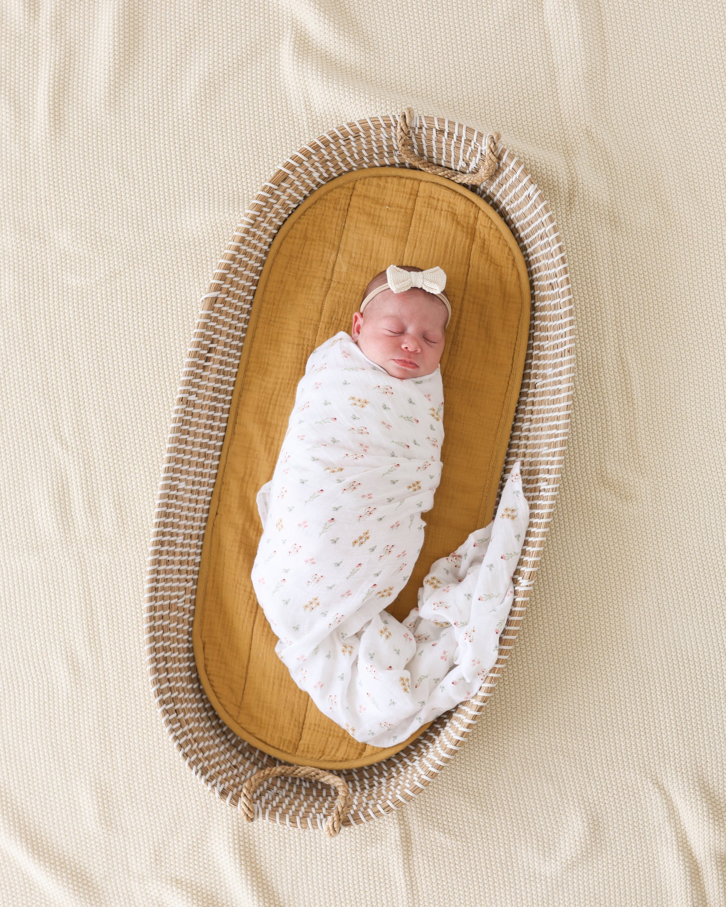 Lulujo - 2 Pack Cotton Swaddles - Kitty Cat / Flower Field (100cm x100cm)