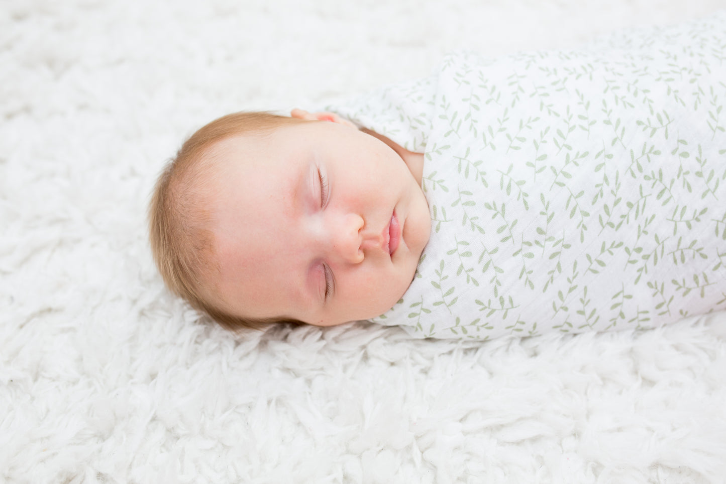 Lulujo - Muslin Swaddle - Greenery (100cm x 100cm)
