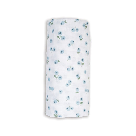 Lulujo - Muslin Swaddle - Blueberries (100cm x 100cm)