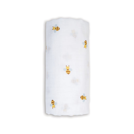 Lulujo - Muslin Swaddle - Bees (100cm x 100cm)
