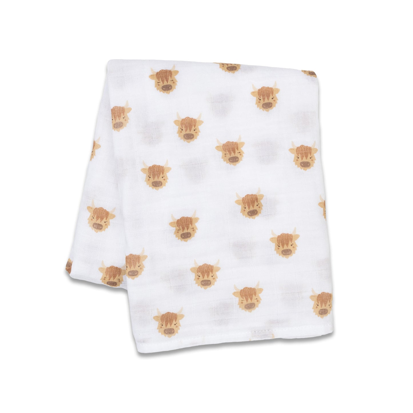 Lulujo - Muslin Swaddle - Highland Cows (100cm x 100cm)