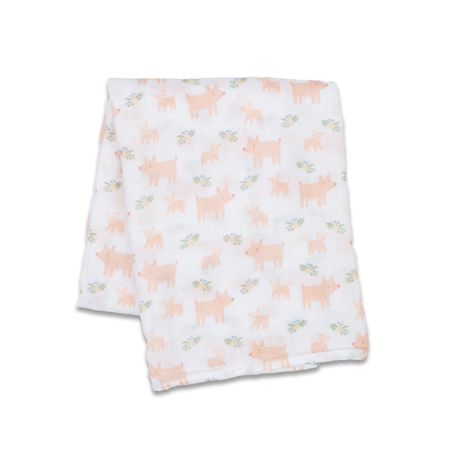 Lulujo - Muslin Swaddle - Pigs (100cm x 100cm)