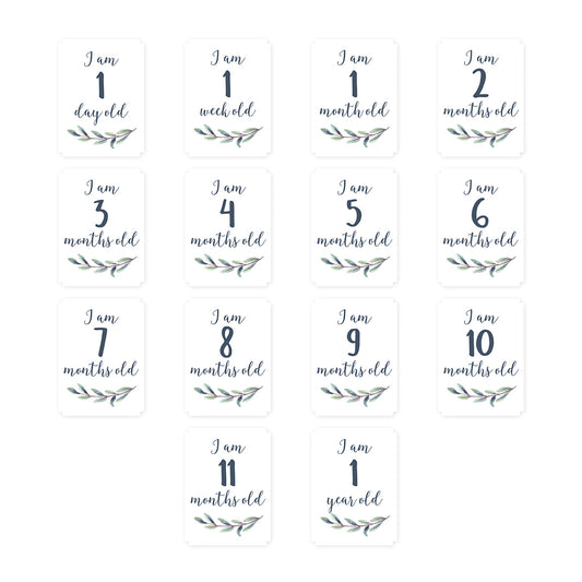 Lulujo - Single Cotton Swaddle & Cards Gift Set- Hello World Wreath