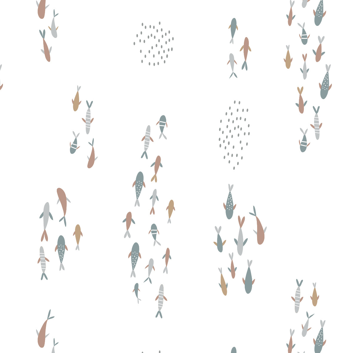 Lulujo - Cotton Fitted Cot Sheet - Fish (135cm x 70cm)