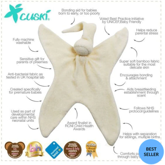 Cuski - Premature Baby Bonding Comforter Miniboo 2 pack Blue