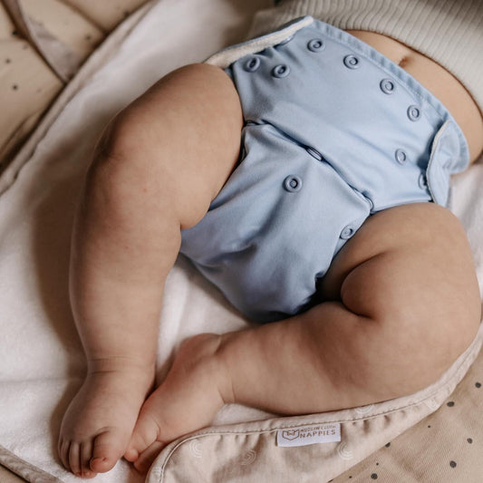 Modern Cloth Nappies - One Size All-In-One Reusable Cloth Nappy - Dusty Blue