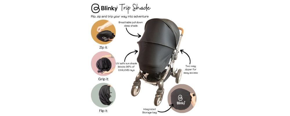 Trip Sunshade for Pushchairs, Buggies, Prams & Car Seats