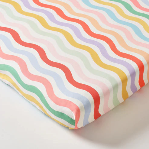 Kabode - Organic Cot Bed Fitted Sheet - Happy Days