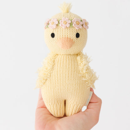 cuddle+kind - Baby Animal Collection - Baby Duckling Floral Crown Blush