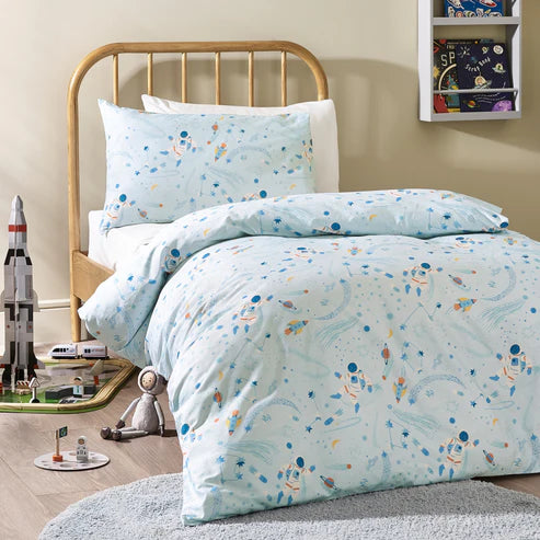 Kabode - Organic Single Bed Bedding Set - Space