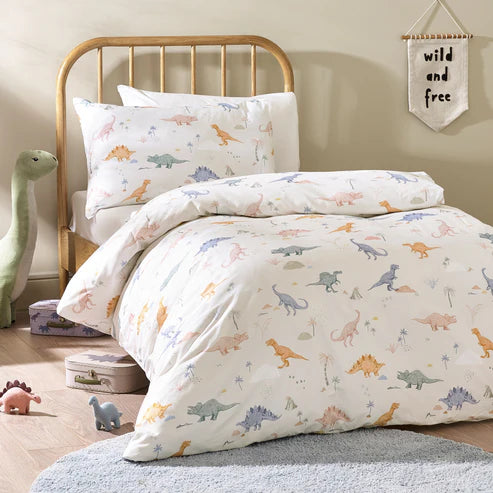 Kabode - Organic Single Bed Bedding Set - Dino