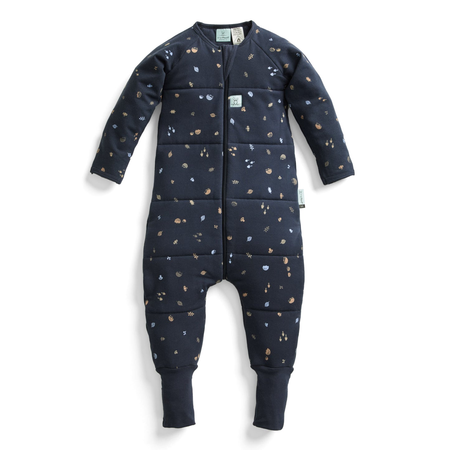 ergoPouch - Organic Winter Long Sleeved Sleep Onesie - Hedgehog 2.5 TOG