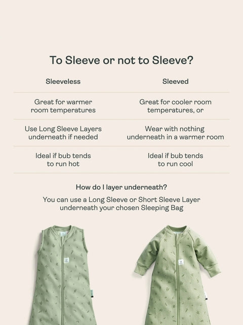 ergoPouch - Organic All Year Jersey Sleeping Bag - Sage 1.0 TOG