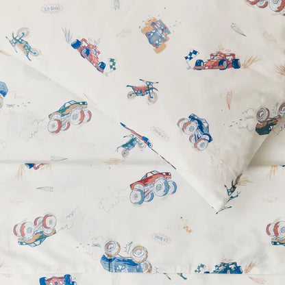 Kabode - Organic Cot Bed Bedding Set - Vehicle