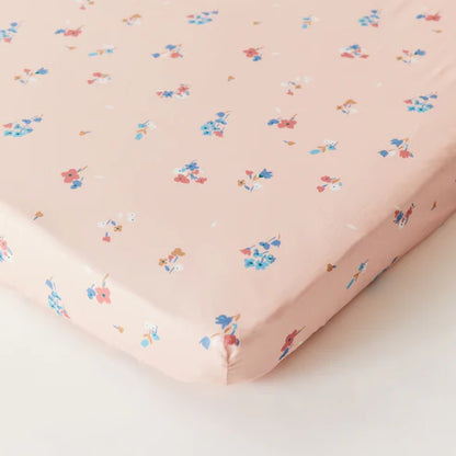 Kabode - Organic Moses Basket Fitted Sheet - Blossom
