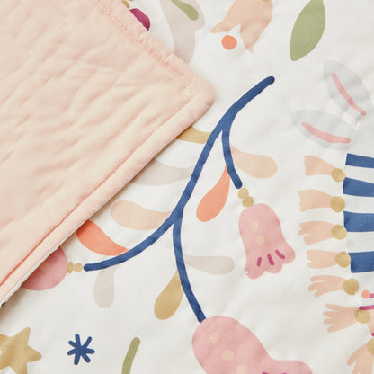 Kabode - Organic Cot Bed Quilt - Pink Boho