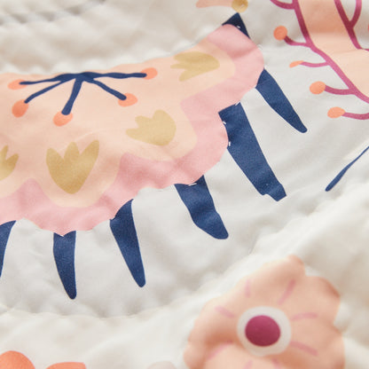 Kabode - Organic Cot Bed Quilt - Pink Boho