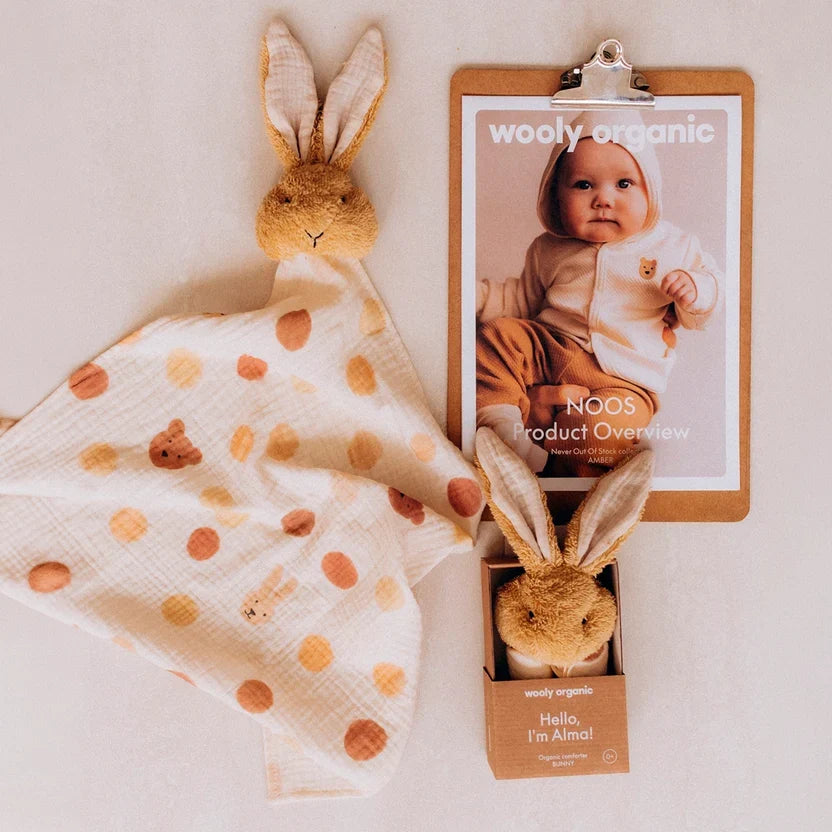 ALMA - Organic Muslin Comforter - Bunny - Amber Brown