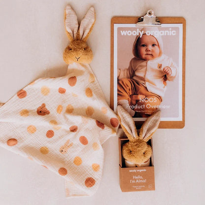 ALMA - Organic Muslin Comforter - Bunny - Amber Brown