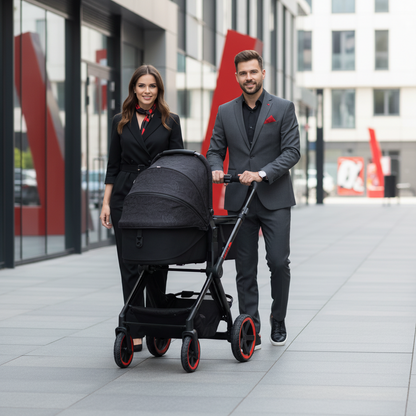 Jané Limited Edition Crosslight Pro Carbon 3in1 Travel System with Lie-Flat Kombibaby Car Seat