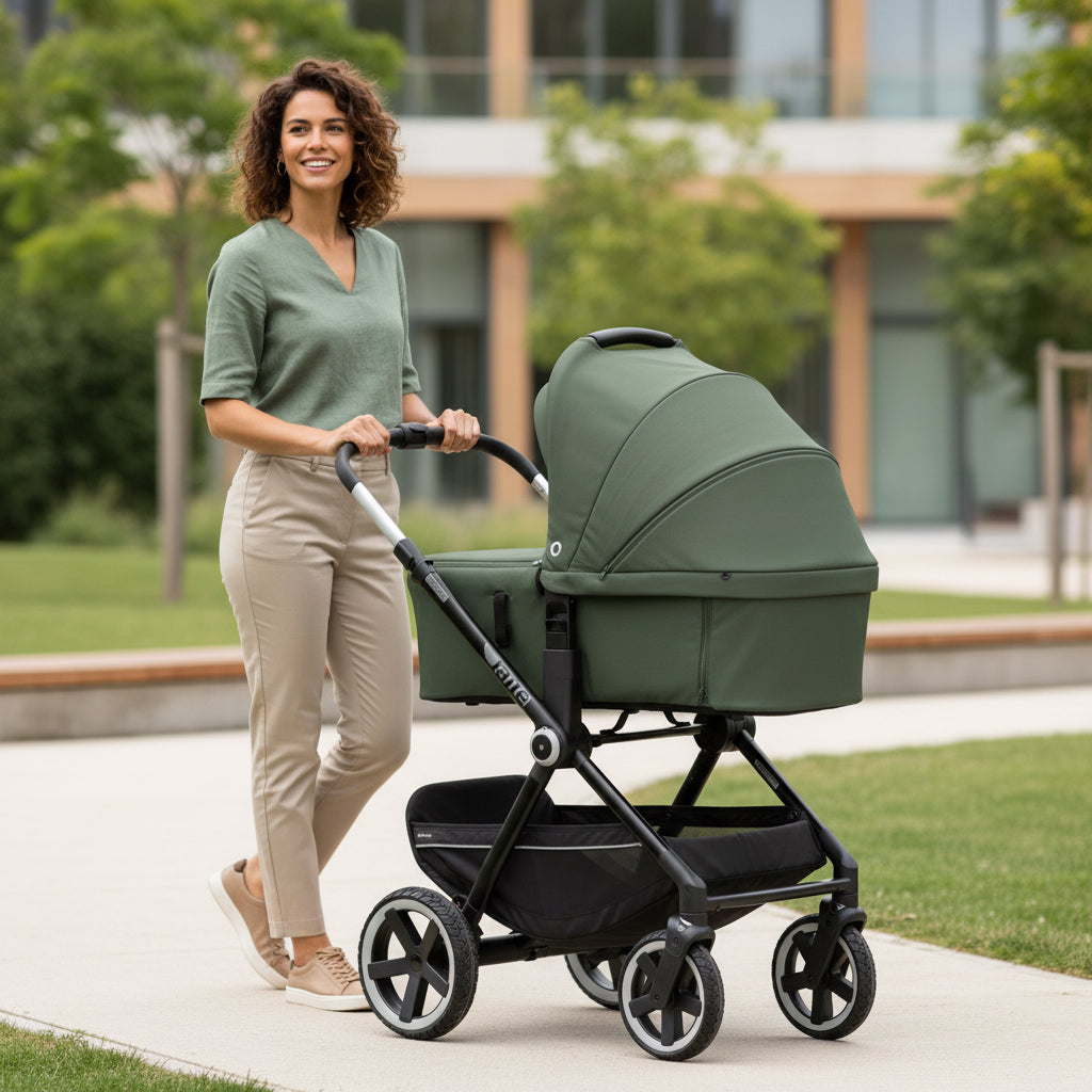Jane Crosslight 3, 3-in-1 Travel System with Sweet Carrycot & Koos iSize Car Seat Bundle