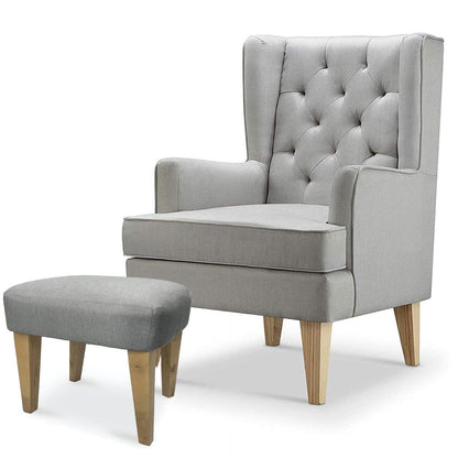 Johnston's Soothe Easy Deluxe Nursing Chair & Rocker with Foot Stool – Convertible Feeding Chair