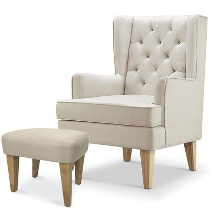 Johnston's Soothe Easy Deluxe Nursing Chair & Rocker with Foot Stool – Convertible Feeding Chair