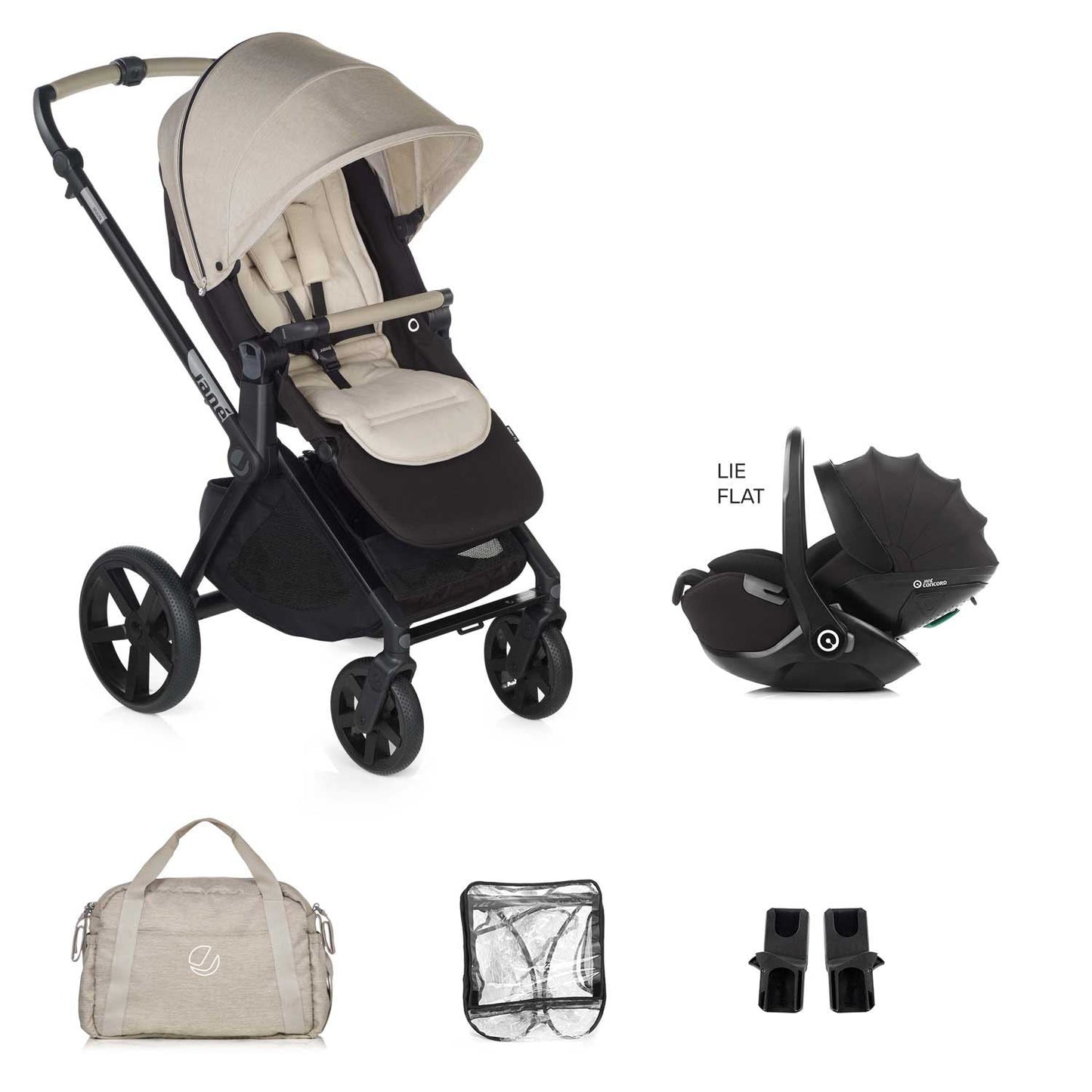 Jane Muum-4 Lie-Flat 360 Baby Car Seat Bundle
