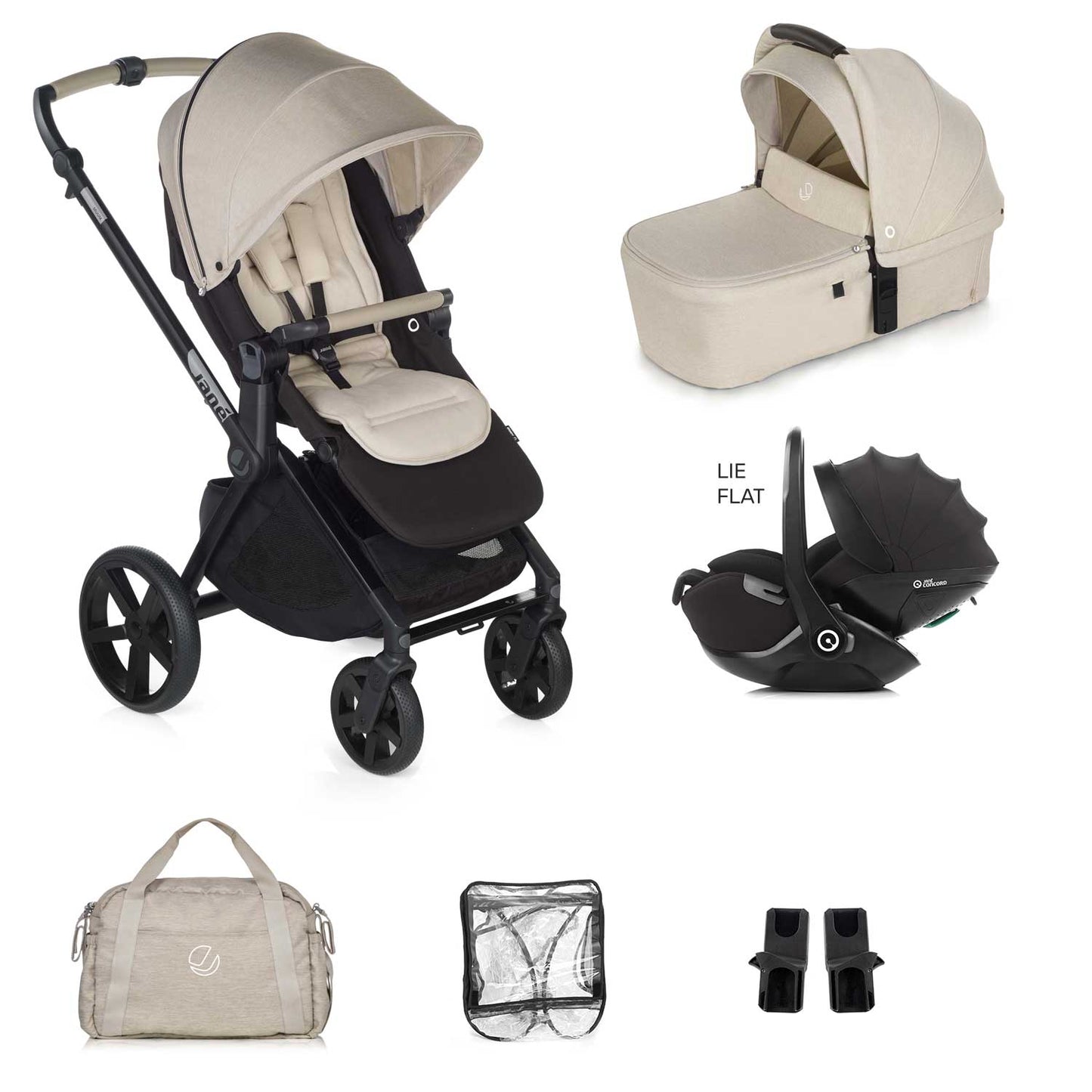 Jane Muum-4 Lie-Flat 360 Baby Car Seat Bundle