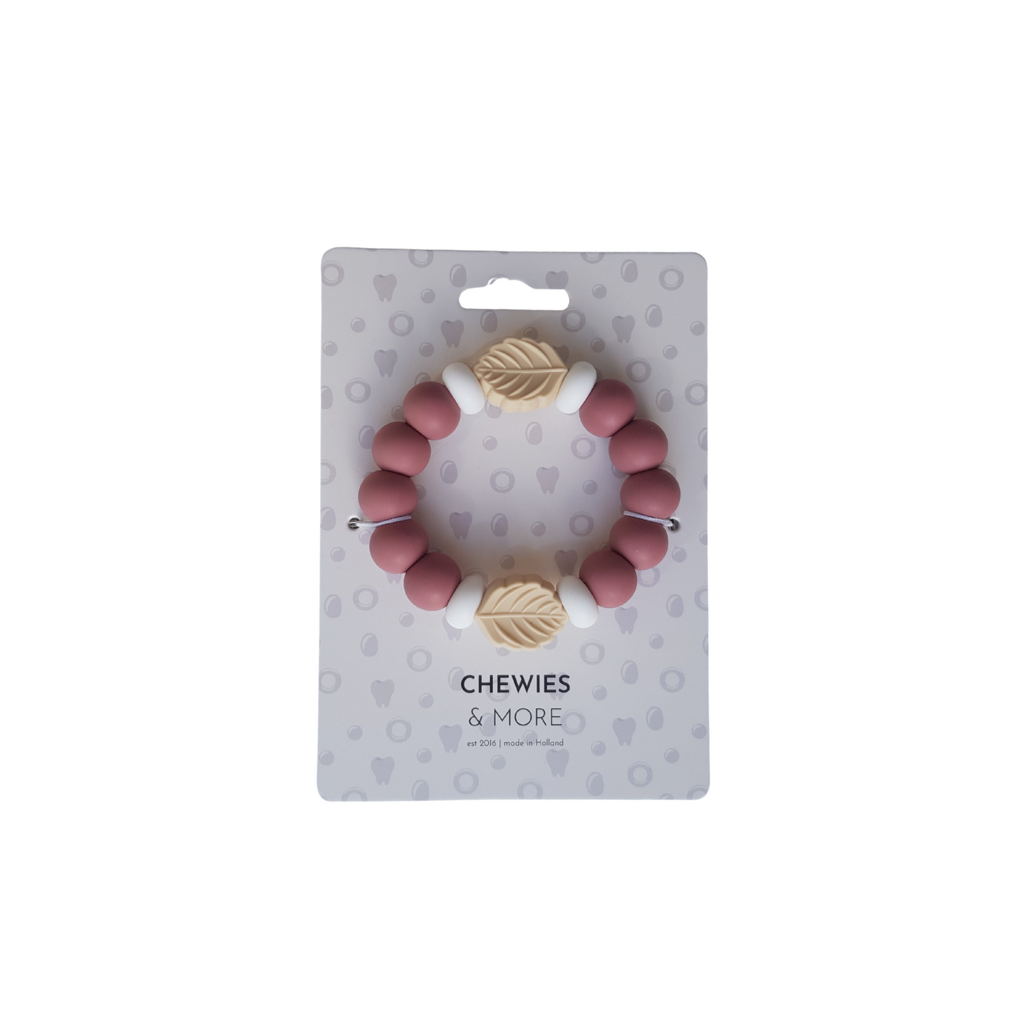 Chewies&more - Silicone Teething Bangle - Cool Leaf