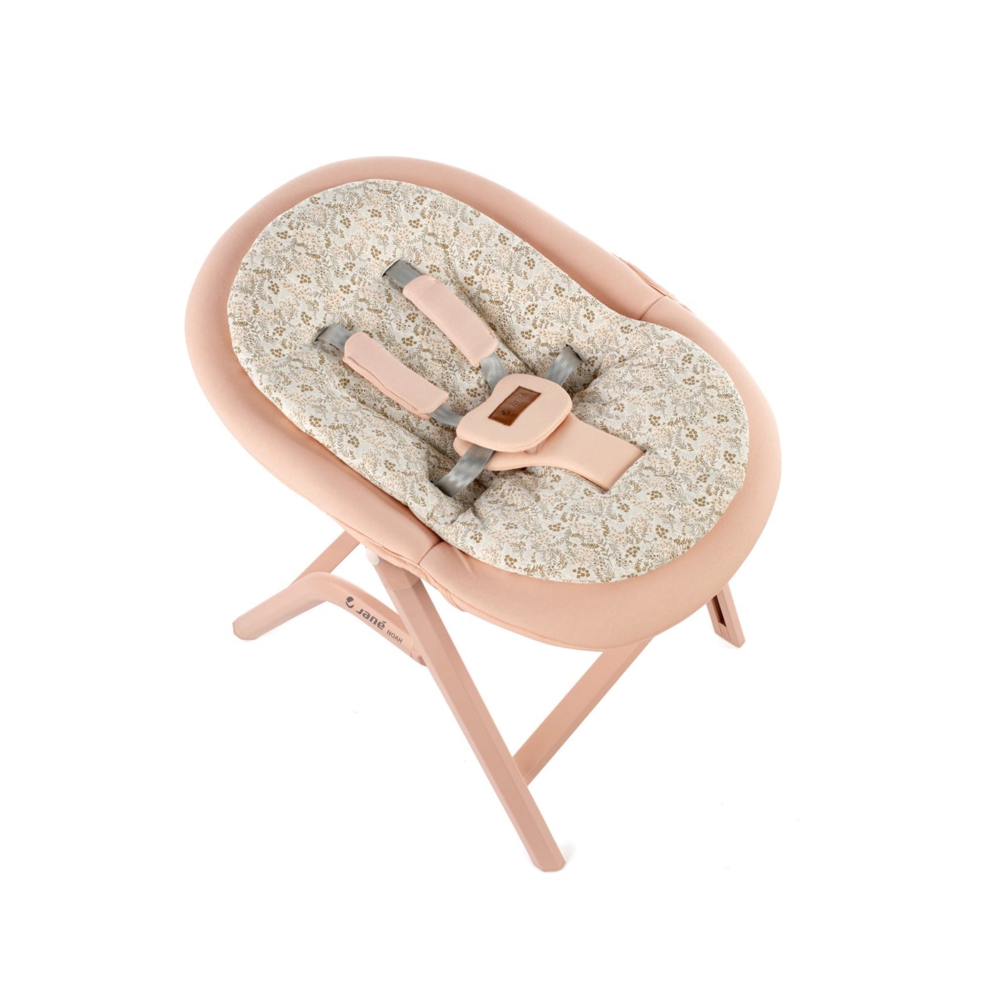 Jane Noah Highchair + Rocker Kit for Newborns – Convertible Beechwood Chair from birth to Adulthood, Pale