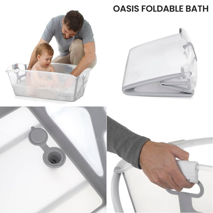 Jane Oasis Folding Bathtub, Pale