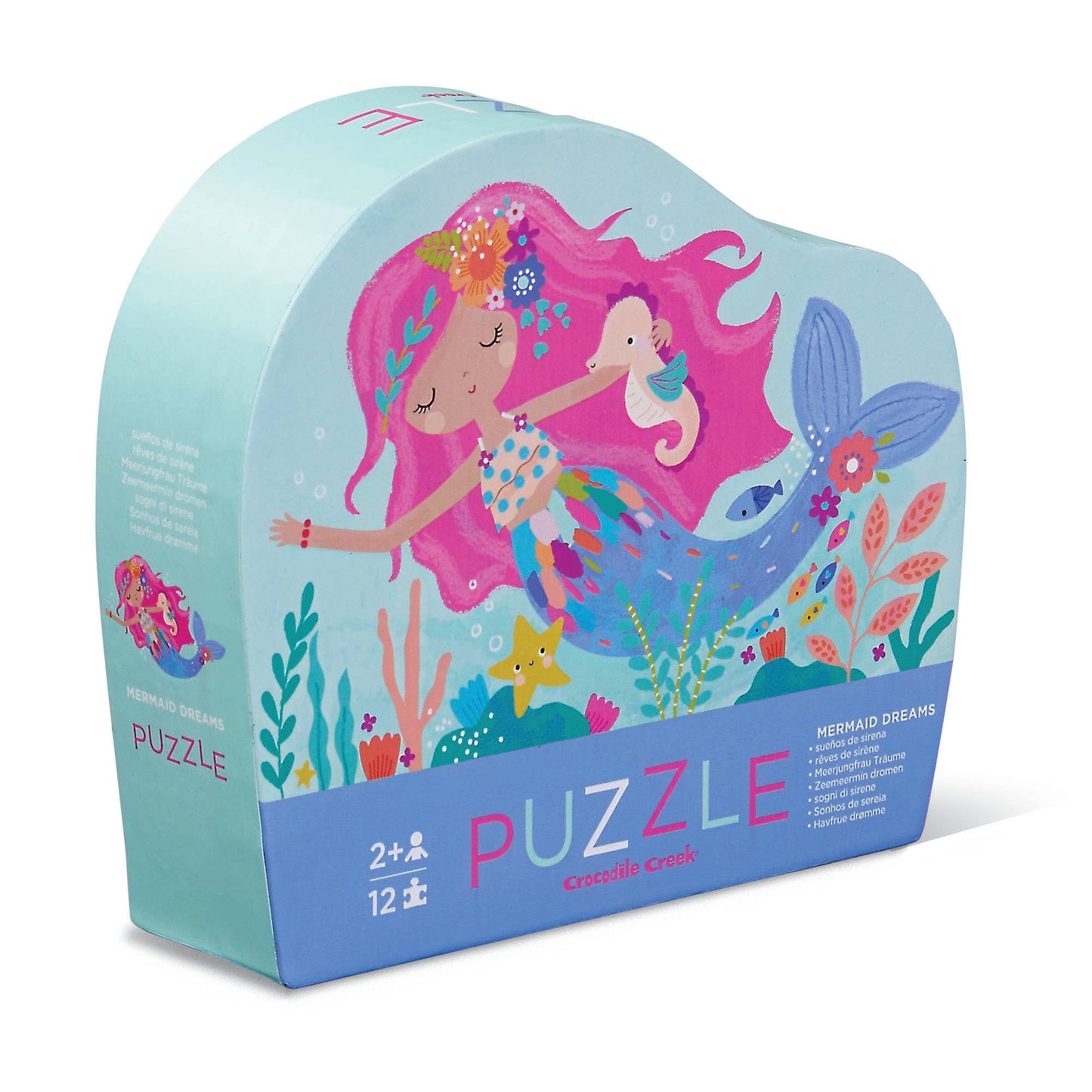 Crocodile Creek - 12 piece Mini FSC Kids Puzzle Mermaid Dreams