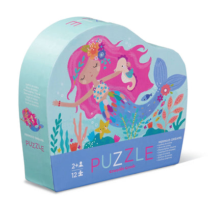 Crocodile Creek - 12 piece Mini FSC Kids Puzzle Mermaid Dreams
