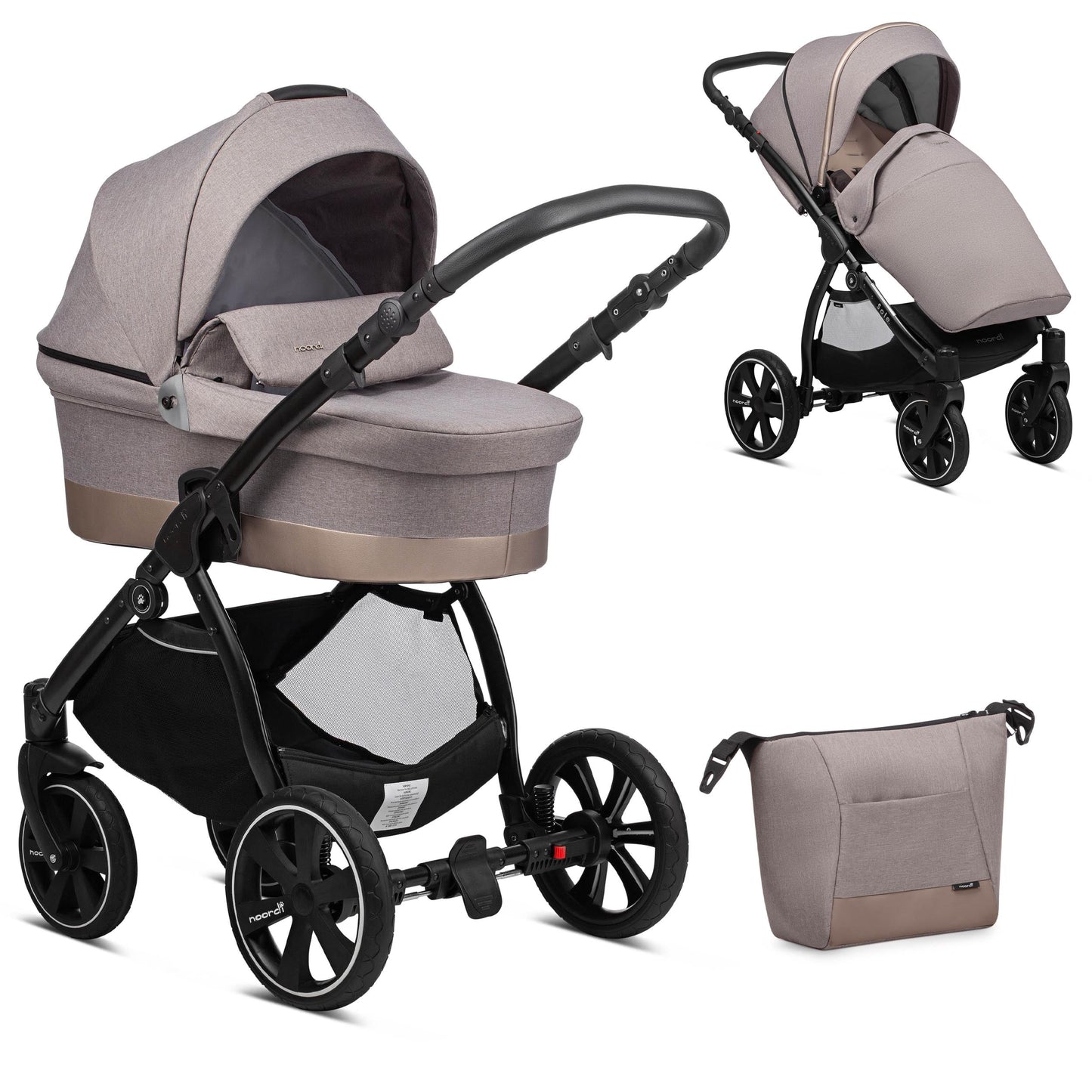 Noordi Sole Go 3in1 + Travel Carrier Car Seat, Beige