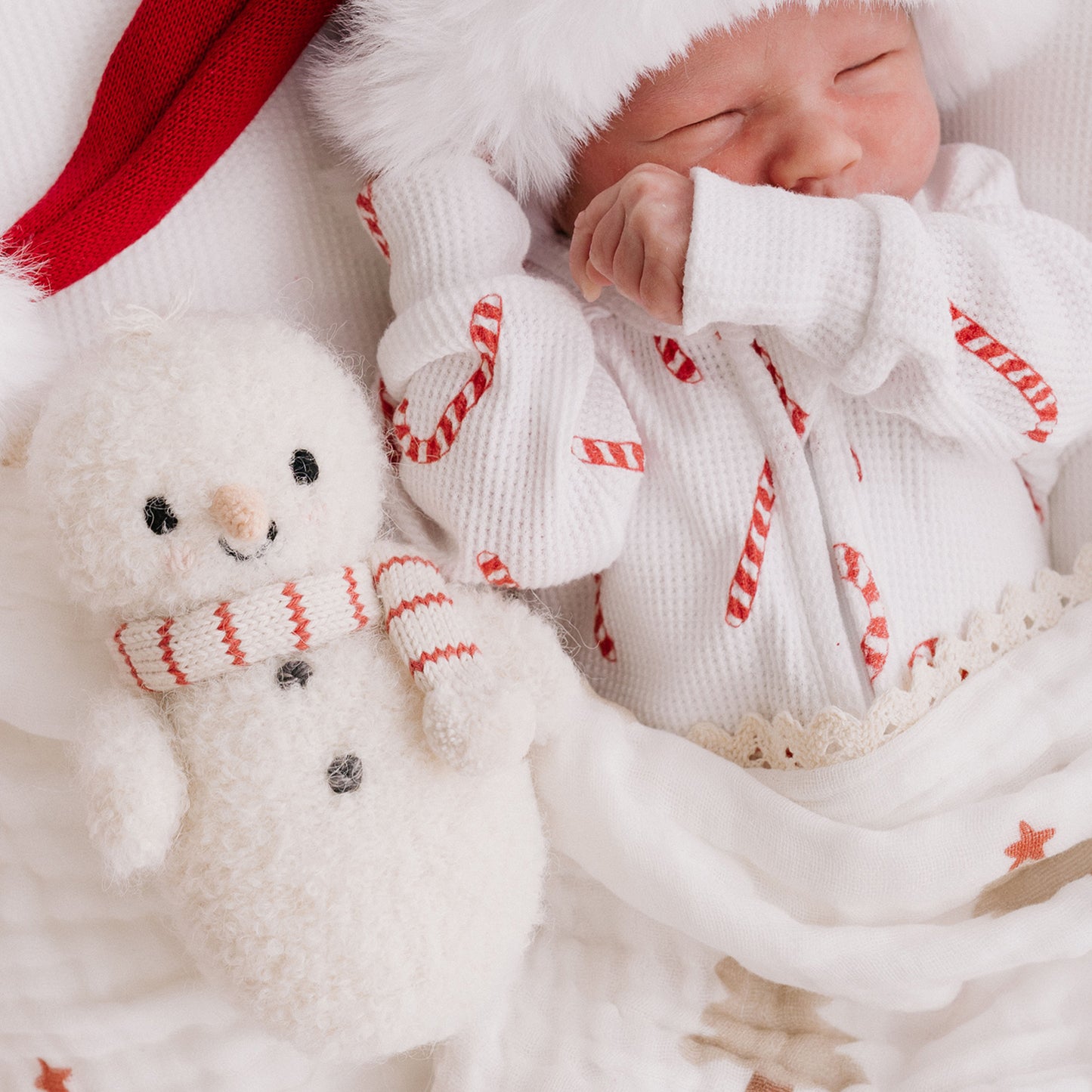 Baby Animal Collection - Baby Snowman - Candy Cane Stripe