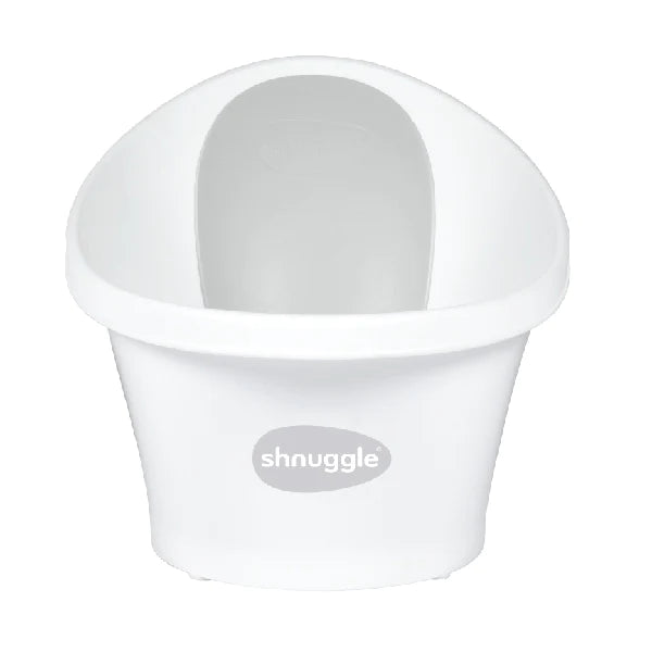 Shnuggle - Bath With Bum Bump And Plug White/Grey