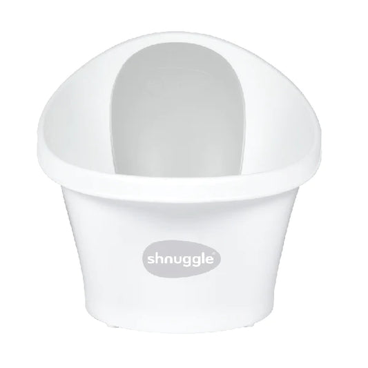 Shnuggle - Bath With Bum Bump And Plug White/Grey